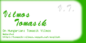 vilmos tomasik business card